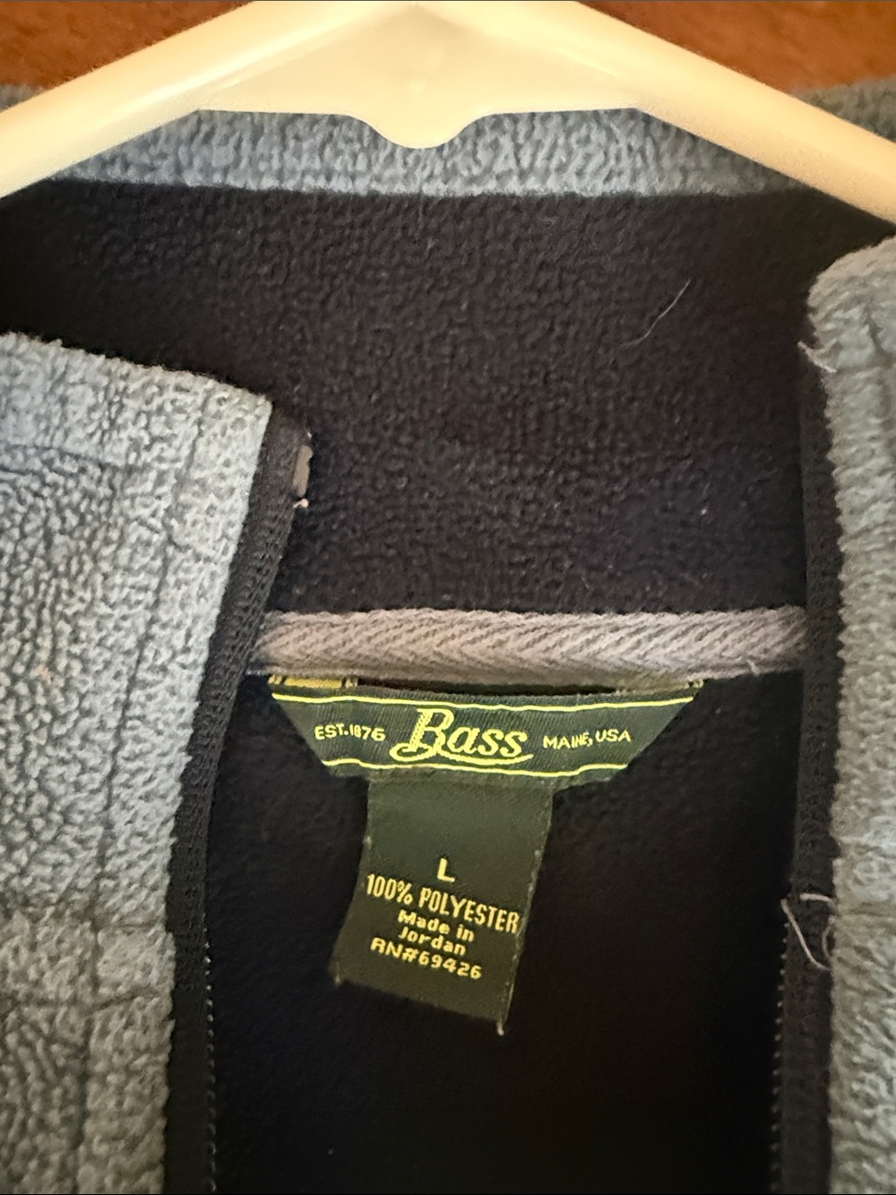 G.H. Bass & Co. Blue Quarter-Zip Fleece Pullover Size Large - Picture 3 of 3